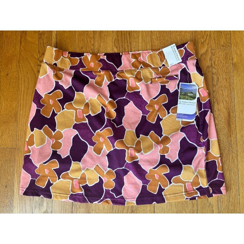 NWT Pebble Beach Womens Size L Dry-Luxe Performance Skirt Skort
